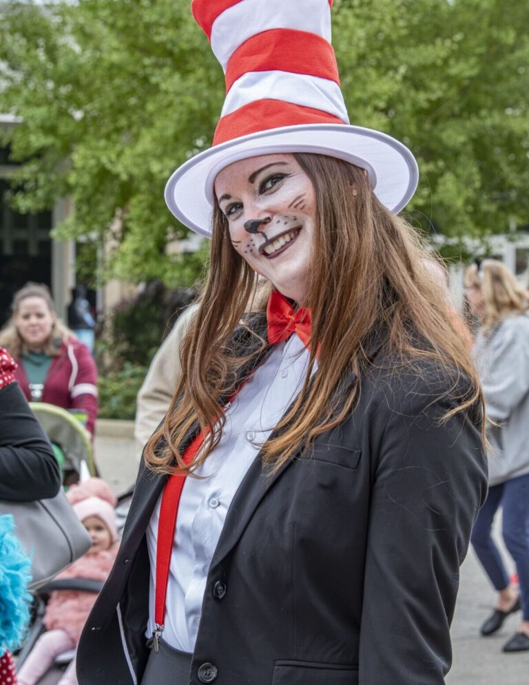 Zoo guest dressed as the Cat in the Hat