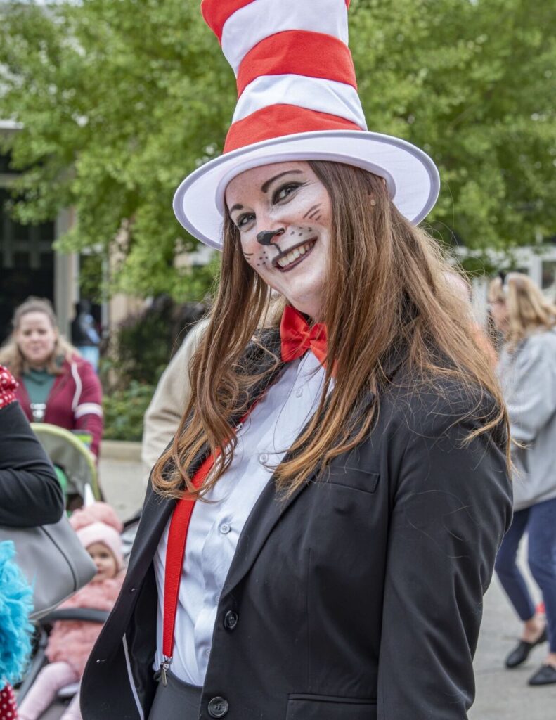 Zoo guest dressed as the Cat in the Hat