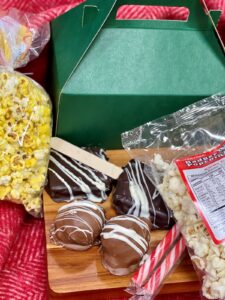 Holiday Party Pack including popcorn and chocolates
