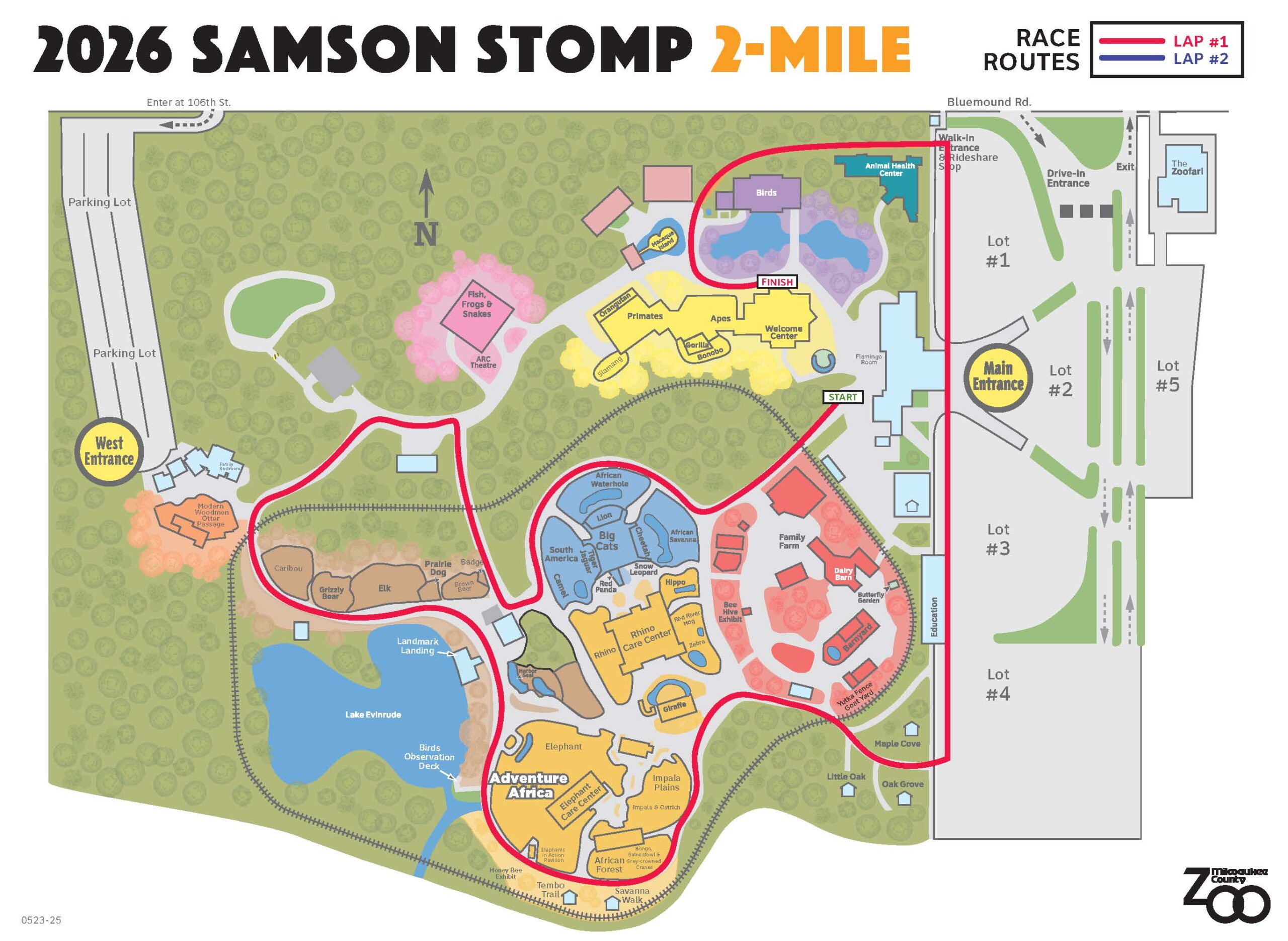 Samson Stomp 2026 2-Mile route