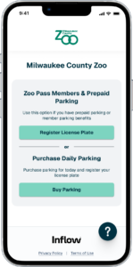 Screenshot to Purchase Daily Parking