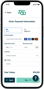 Screenshot to submit payment