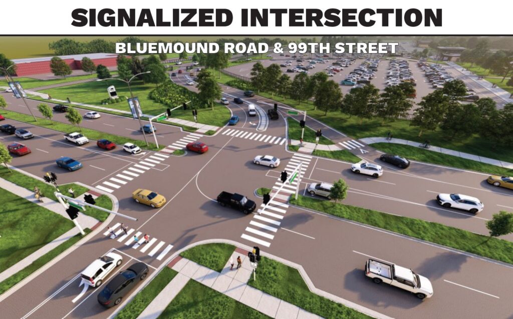 Rendering of new signalized intersection