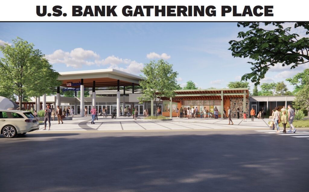 Rendering of new front entrance