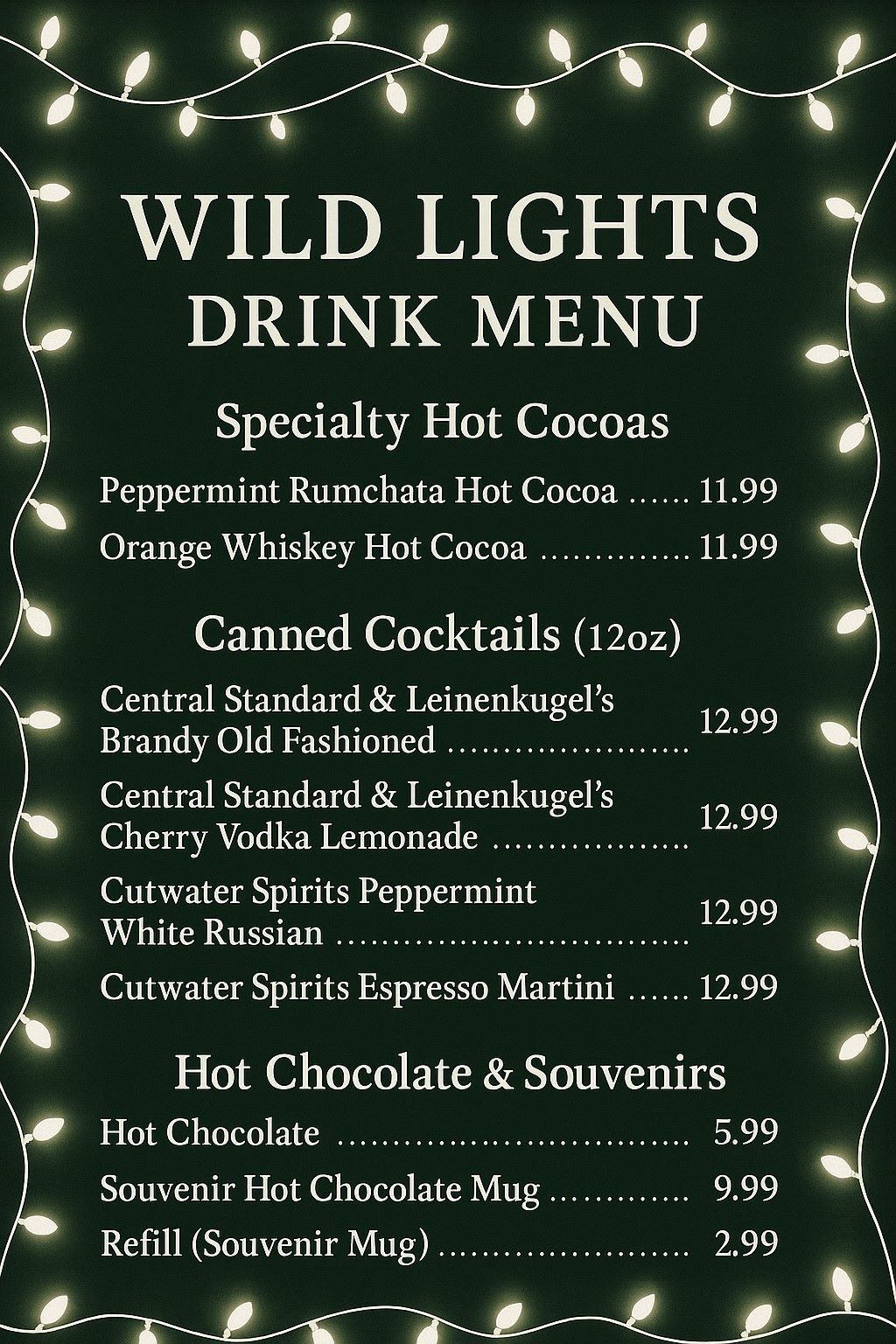 Wild Lights - Festive Food & Beverages - Milwaukee County Zoo